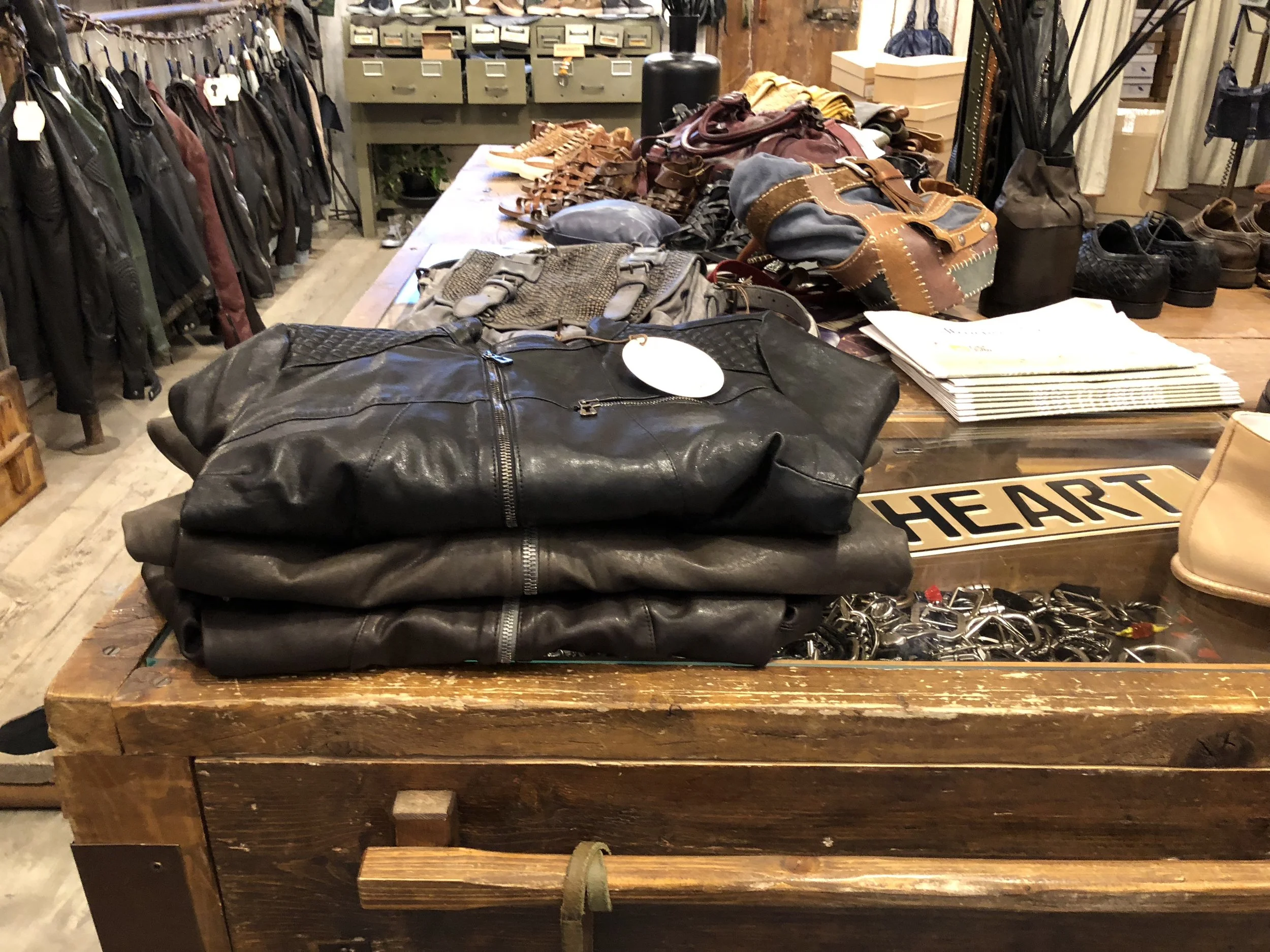 Leather top jacket retailers